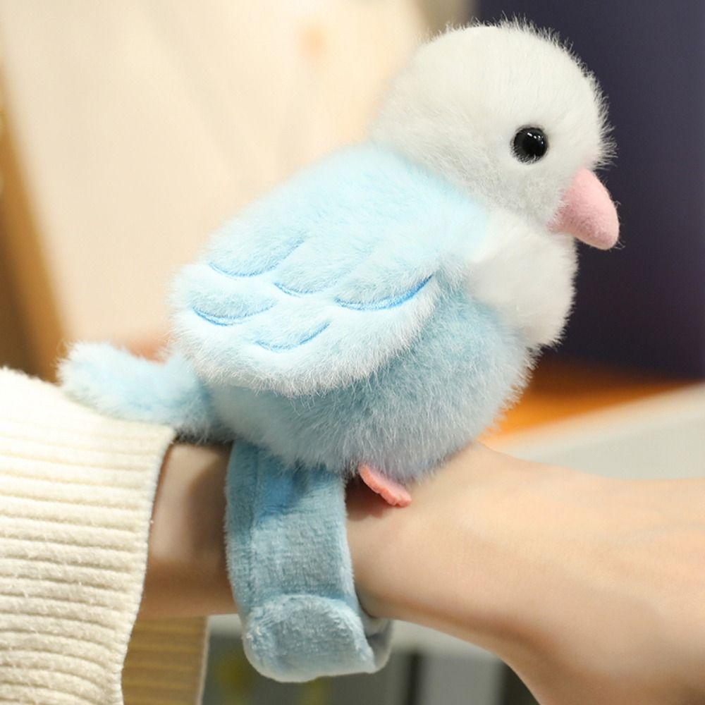 Plush Hand Ring Parrot Key Chain Stuffed Animal Slap Snap Wrap Parrot Clap Circle Toy Kids Toy