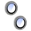 For iPhone 13/13 Mini Camera Lens Protector Glitter Decor Metal Frame Lens Film with Installation Tool