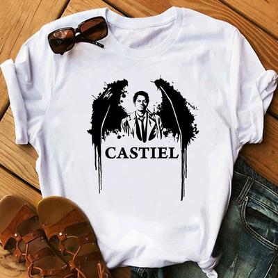 Винтажная женская футболка Carry on My Wayward Son Angel Wings Car Print Femme Supernatural Футболка Летняя футболка с графическим принтом