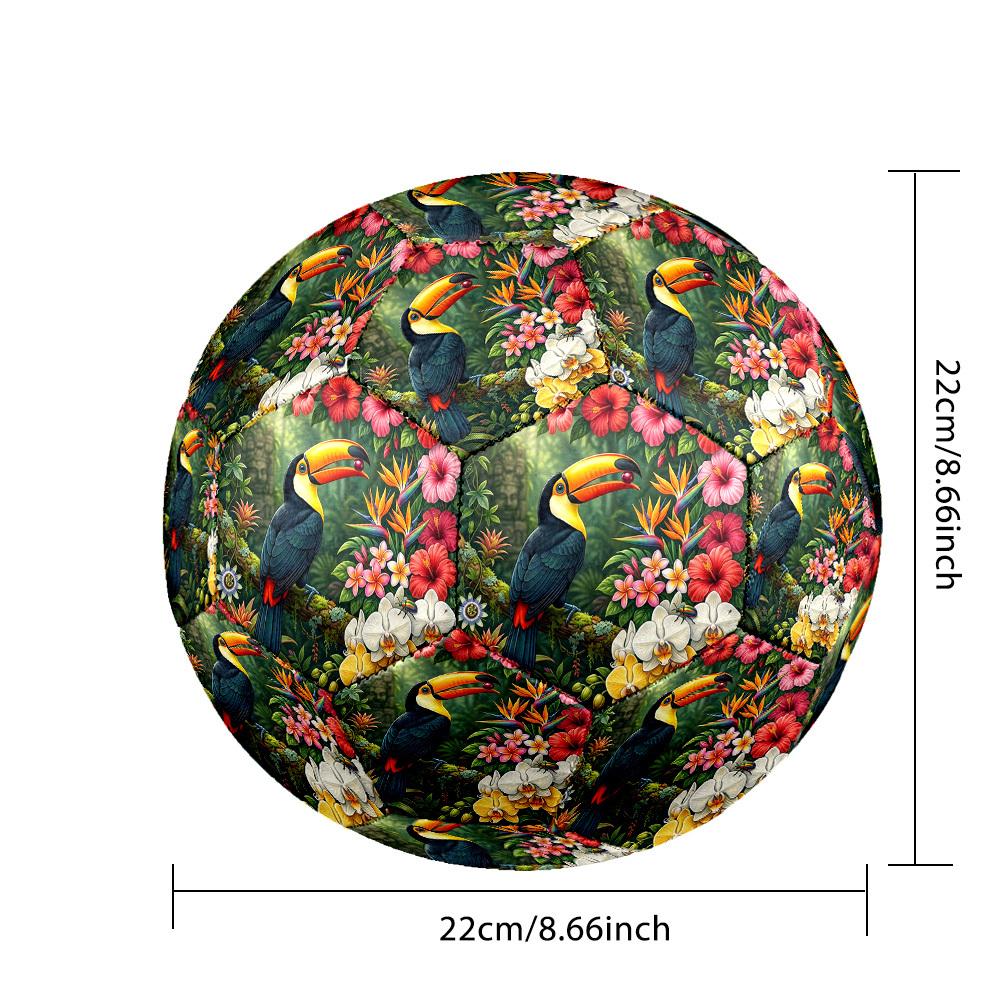 1pc Tropical Bird Paradise Durable Size 5 Soccer Ball Professional Match Training Football Indoor &Outdoor Sports Ball p6014
