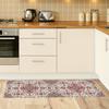 1 шт. розовый напольный коврик с богемным узором, современный кухонный полиэстеровый ковер, нескользящий, цветной, для дома, ванной комнаты, спальни, гостиной, декора