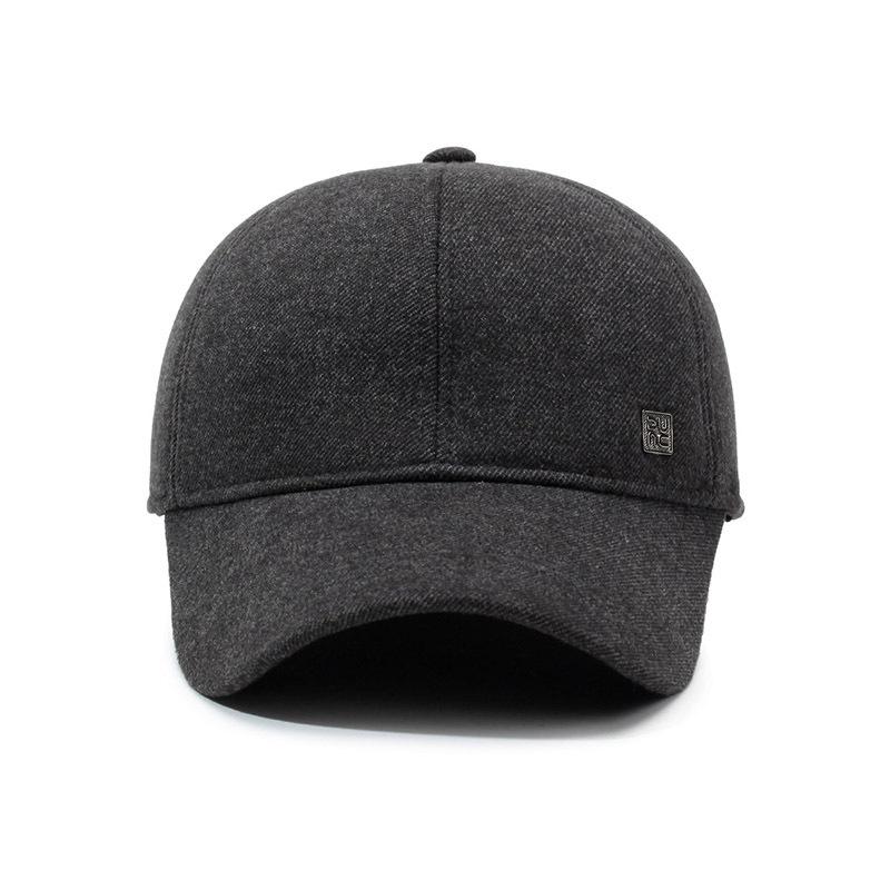 Мужская термозащитная кепка для ушей среднего и пожилого возраста, хлопковая кепка для папы, утепленная кепка, уличное ворсовое толстая бейсболка