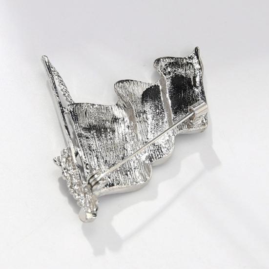 Патриотическая брошь в виде американского флага из цинкового сплава со стразами и эмалью, развевающийся национальный флаг США, булавка для свитера, рюкзака