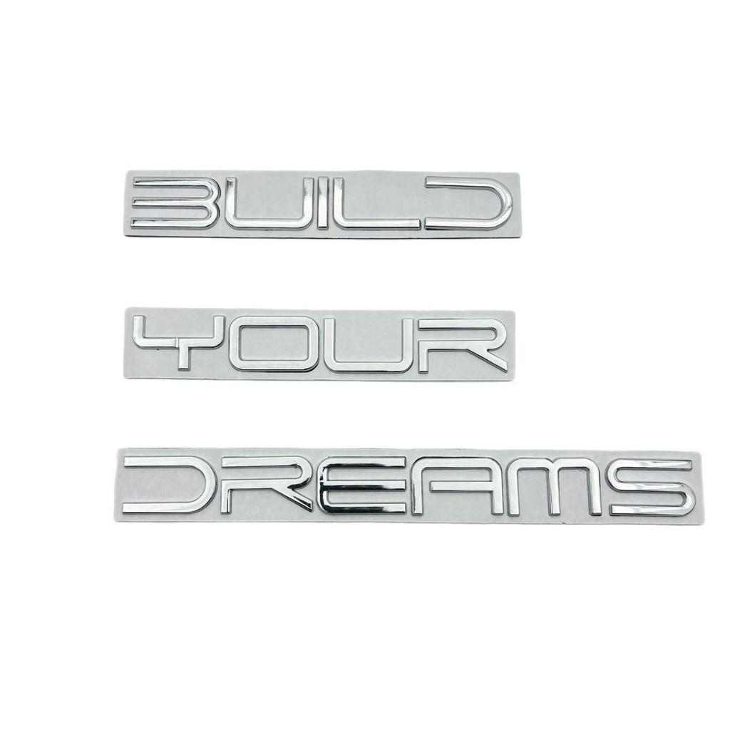 Металлический логотип BYD Наклейка на кузов автомобиля - Декорация 'Dream Letter' для моделей Tang Song Qin