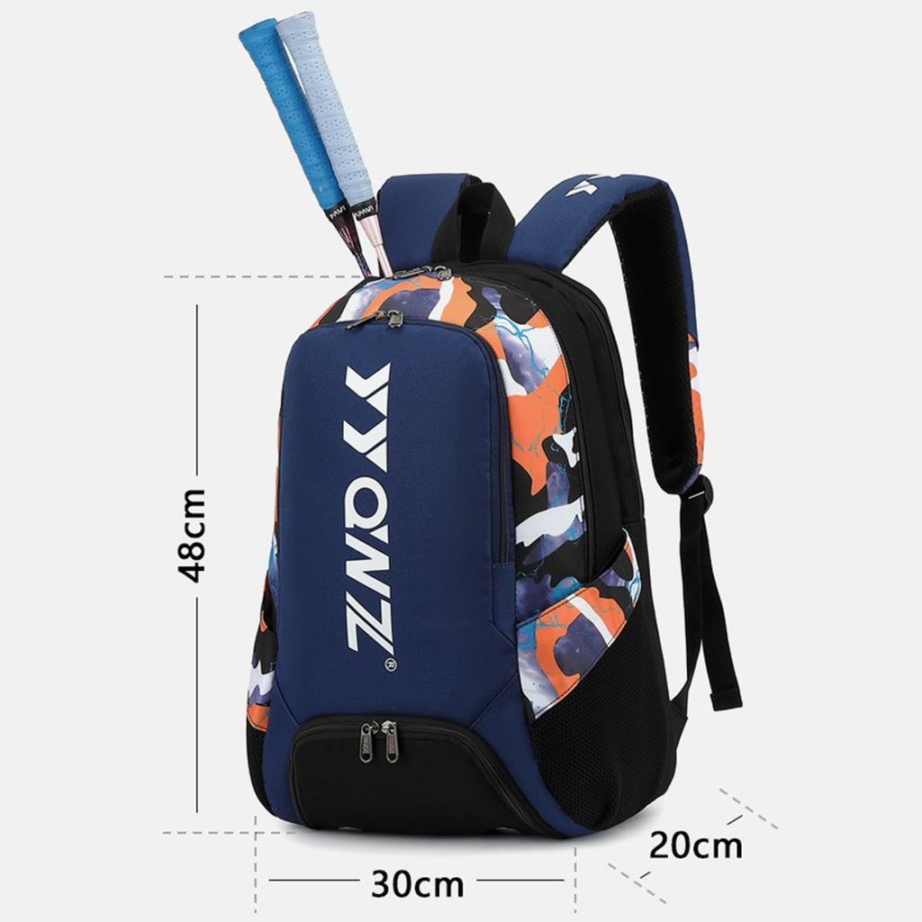 FMAFNLY Badminton Racket Backpack Sports Bag for Badminton Shoe Travel Easy to Blue Bag, Case, 2/3 Rackets, Storage, Bag, Multifunctional, Waterproof,