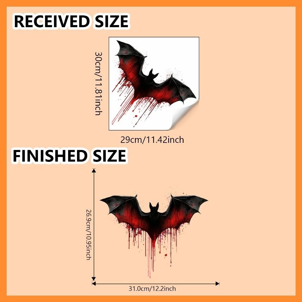 PVC Halloween Bat Wall Stickers Electrostatic Spooky Bat Sticker Window Sticker Window