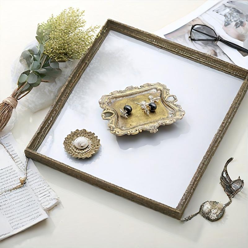 1 шт., тарелка для колец, винтажная безделушка, украшение для дома, небольшой поднос для украшений, антикварный поднос для сережек, ожерелий, помолвка, свадьба, деревенский стиль