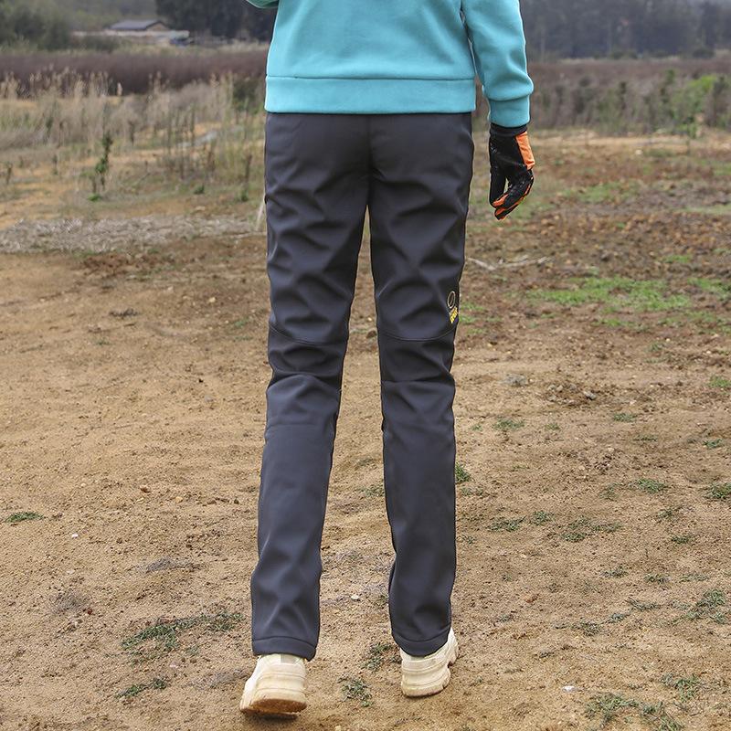 Толстые теплые флисовые зимние брюки женские водонепроницаемые для пешего туризма походов кемпинга катания на лыжах брюки Soft Shell ветрозащитные брюки