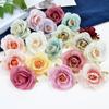10PCs Silk Peony Artificial Flowers 4cm Rose Flower Head Wedding Party Decoration Wreath DIY Handicraft Accessories Fake Flowers