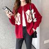 Sweater Female 2022 Cardigan for Women Spring and Autumn Loose Knitted Top Coat Korean Long Sleeve O Neck Sweater Tops