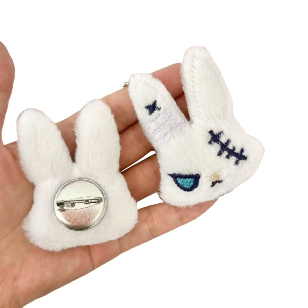 Mini Gothic Bunny Keychain Cute Wounded Rabbit Keyring Lightweight Halloween Key Rings Party Gifts