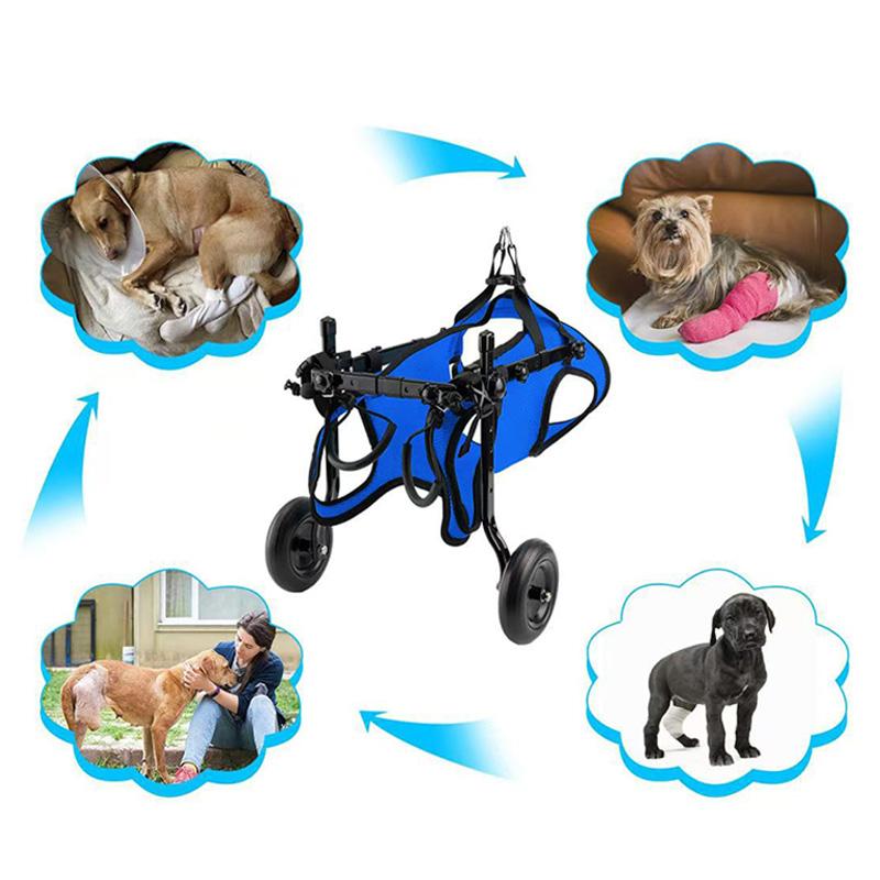Регулируемые собачьи инвалидные коляски XS/S/M для задних лап Собачья инвалидная коляска-тележка для поддержки бедер Средства для передвижения для мелких животных Задние конечности
