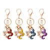 Китайский мультфильм горный хрусталь змея кулон брелок креативный ключ мужская сумка ювелирные изделия шарм богатство Acc T2P2