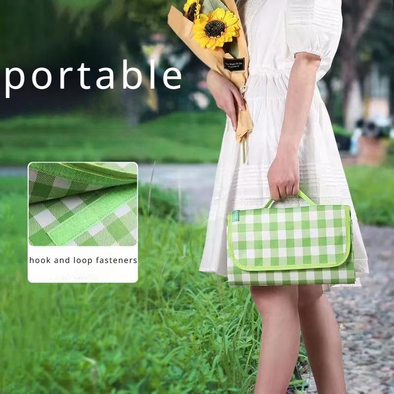 Водонепроницаемый плед для пикника - Нетканый коврик для улицы, Портативный складной плед для кемпинга и пляжа, Подходит для семейных пикников
