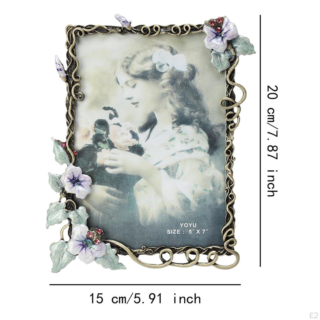 Фоторамка Настольная фоторамка Металлический антикварный подарочный держатель Европейский для спальни прихожей