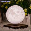 Магнитная Левитирующая 3D Печатная Лунная Лампа Глобус Креативная Офисная Спальня Домашний Декор Уникальные Подарки