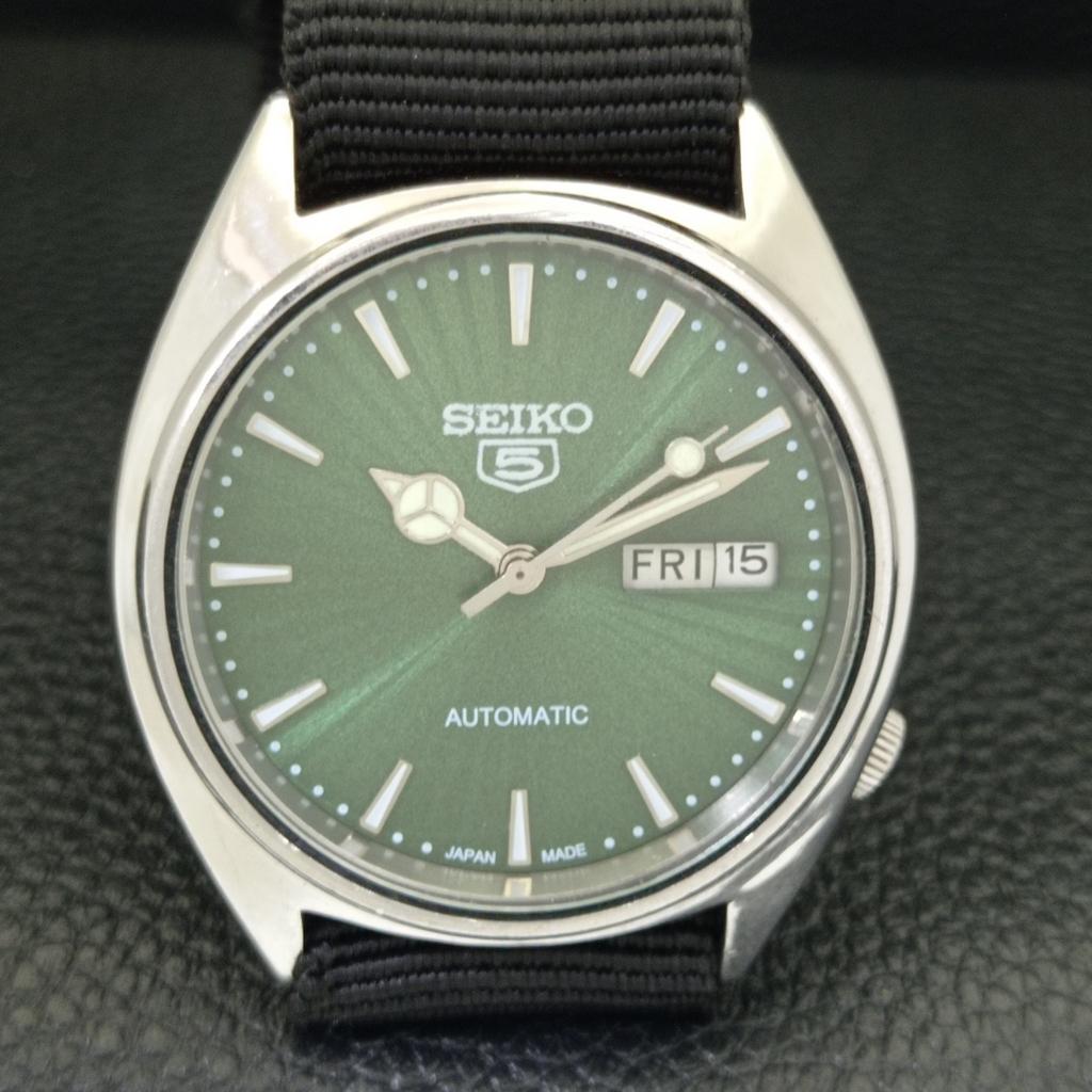 Seiko 5 АВТОМАТИЧЕСКИЕ ВИНТАЖНЫЕ 6309A ЯПОНИЯ МУЖСКИЕ ЧАСЫ С ЗЕЛЕНЫМ ЦИФЕРБЛАТОМ a701245-5 R206a-a701245