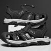 Sandals Men's Tide Summer New Style Leather Toe Cap Outdoor Leisure Sports Hollow Sandals Beach Shoes