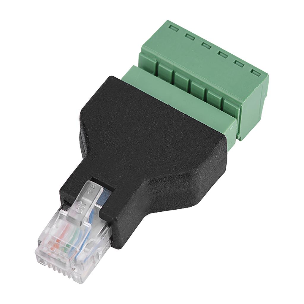 1Pcs Ethernet RJ12 6P6C Male To 6 Pin Screw Terminals Adapter Connector