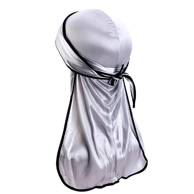 1PC Satin Breathable Fashion Pirate Hat Sun Protection Long Tail Hair Accessories Silky Headwrap Bandana Cap Biker Turban