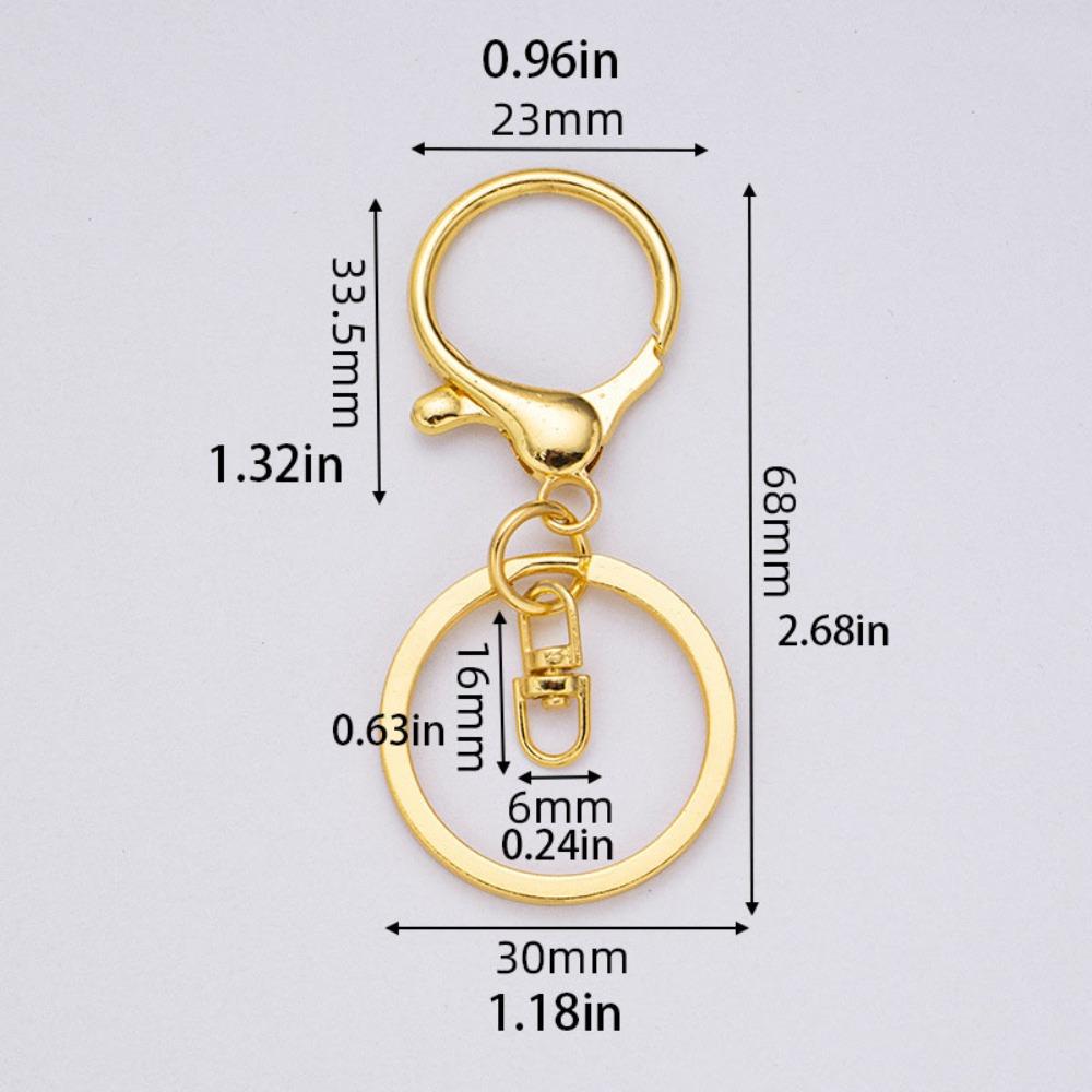 20Pcs Buckle Metal Key Chain Pendant Keychains Jewelry DIY Snap Hook Clips Key Ring  Jewelry Making