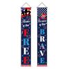4th of July Patriotic Door Banners Outdoor Patriotic American Flag Hanging Porch Sign for Independence Day Memorial Day Decor