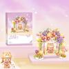 Romantic Flower Swing Building Block With Lights Creative DIY Simulation Architecture Building Bricks Toy Gifts For Kids