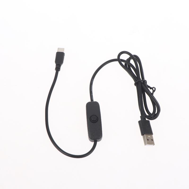 1/2/3 шт. Кабель-удлинитель USB C для Raspberry Pi 3 4, выключатель питания, USB-штекер на Type C штекер, адаптер с кнопкой вкл/выкл, детали для телефона, ноутбука