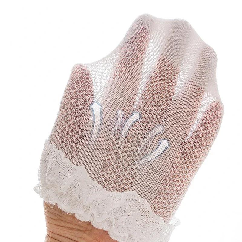 Летние носки с оборками для маленькой принцессы, хлопковые сетчатые тонкие кружевные короткие носки до щиколотки для новорожденных девочек, новорожденных младенцев, малышей, детская одежда