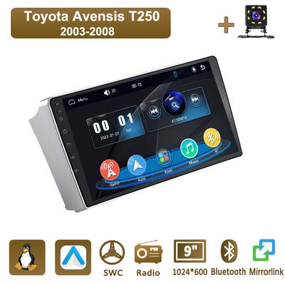 Автомагнитола Мультимедийный MP5 Плеер Головное Устройство Стерео BT Для Toyota Avensis T250 2003-2008