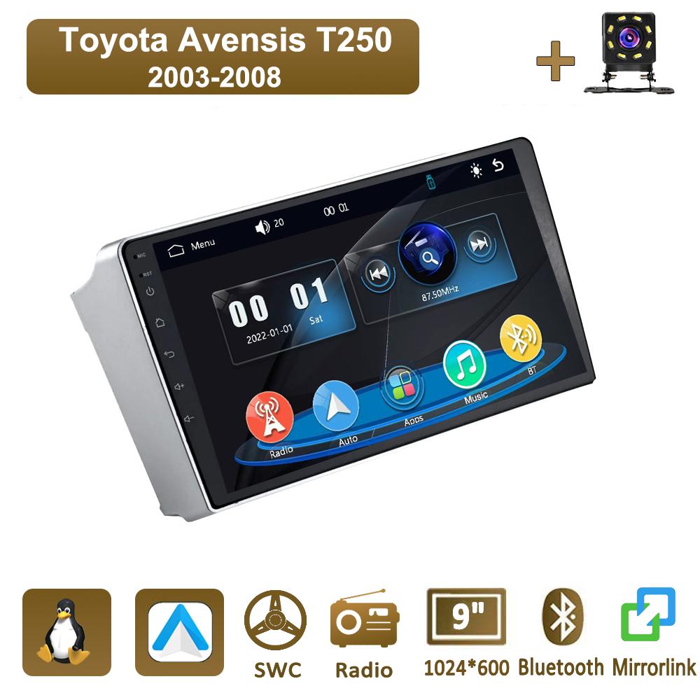 icreative Автомагнитола Мультимедийный MP5 Плеер Головное Устройство Стерео BT Для Toyota Avensis T250 2003-2008