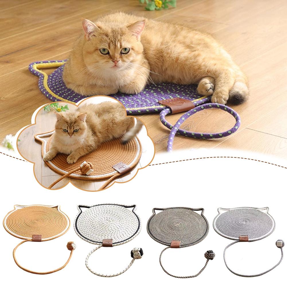 Cotton Rope Cat Scratch Pad Reusable Woven Furniture Base Pet Tool Mat Protector Claw Accessori N6K2