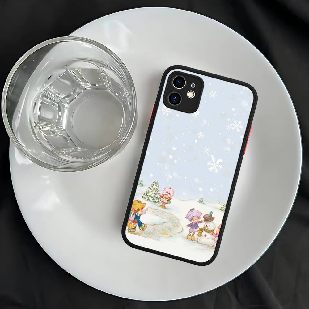 S-Клубничный S-Клубничный Торт Чехол Для Телефона Для iPhone 16 15 14 13 12 11 Pro Max 7 8 6 6s Plus Матовый Чехол