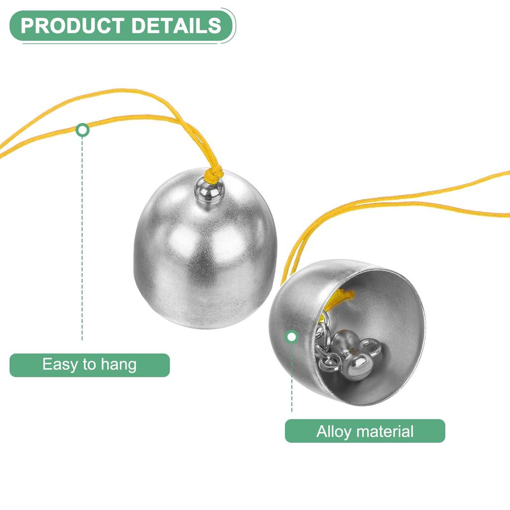 METERXITY 12-Piece Set Hanging Bells, Small Decorative Bells, Vintage Jingle Bells, Hanging Bell Pendants for Christmas, Home, Window, Door, and