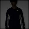 Mizuno Беговая одежда Dry Aeroflow Long Half Высокий Эстейт Синяя футболка, Рукав, Молния, Дышащая, Светоотражающая, J2MAB505, Мужская,