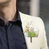 4 штуки бутоньерки для жениха и невесты, корсаж для свадебного платья, украшения для выпускного бала, украшения для костюма для свадебной церемонии