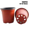 Two-Tone Plastic Flower Pot Red Black Seedling Pots With Multiple Sizes