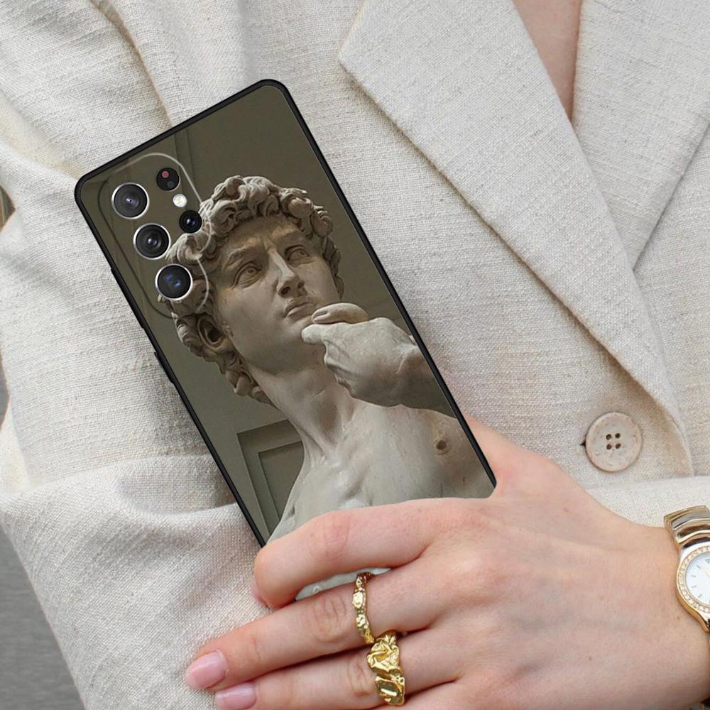 Greek God Statue Face Cell Phone Case for Samsung Galaxy S26 Ultra S25 S24 S23 S22 S21 S20 Note10 Cover