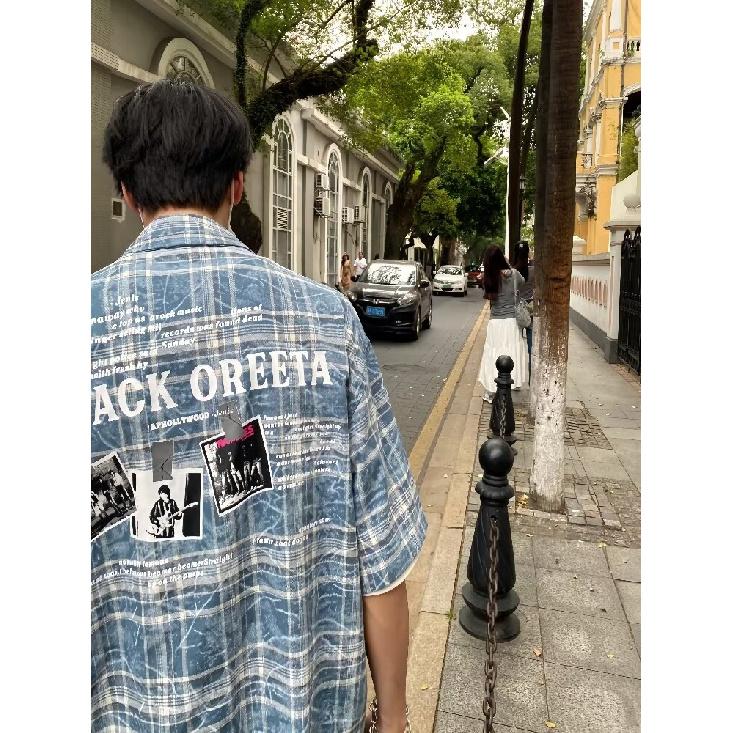 Летняя новая повседневная рубашка с рукавами пять четвертей, свободная рубашка большого размера с короткими рукавами для мужчин и женщин