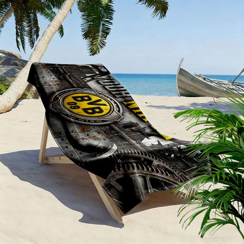 Custom Name,BVB 09 Print Beach Towel, Large Soft Quick Dry Towel for Beach Camping Swimming