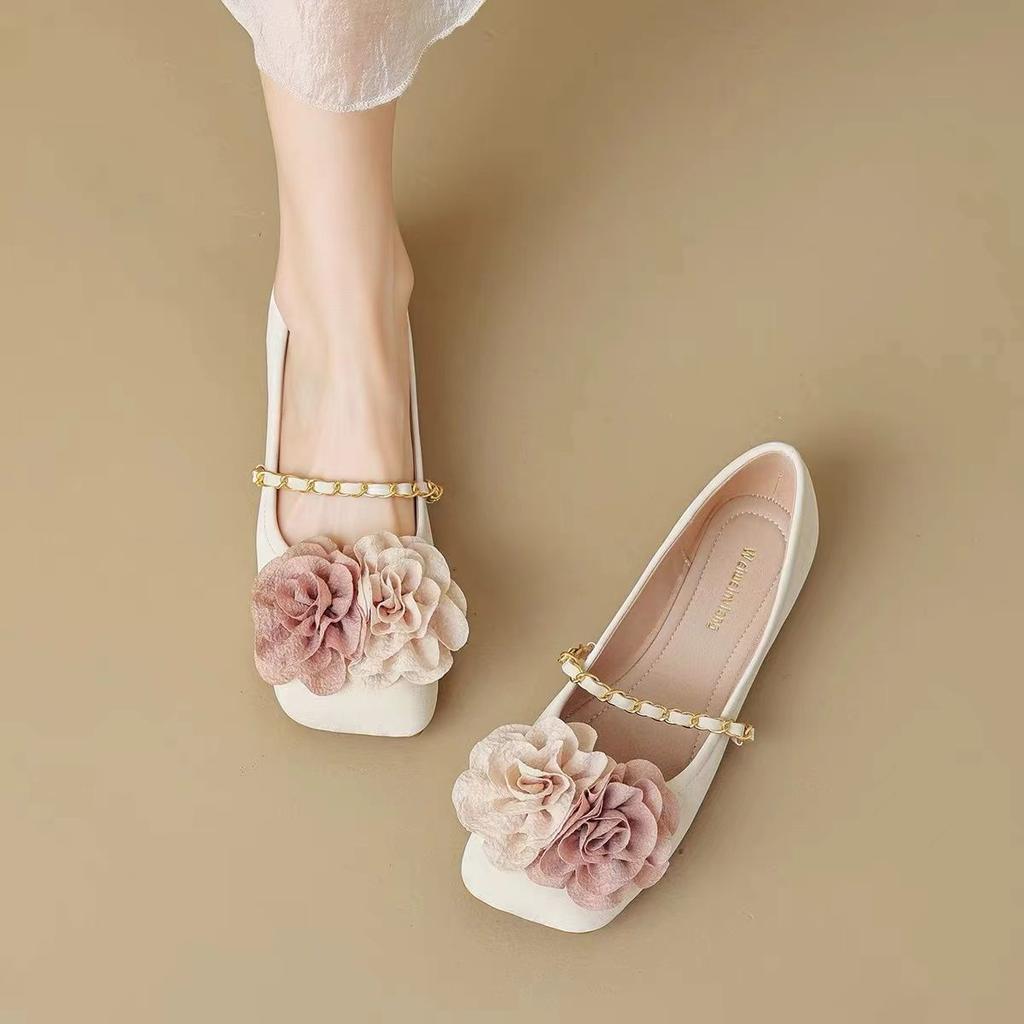 Универсальные туфли на плоской подошве «Вечерний бриз», новая коллекция весна-осень 2025, французские ретро туфли Мэри Джейн, женские туфли с мелким вырезом