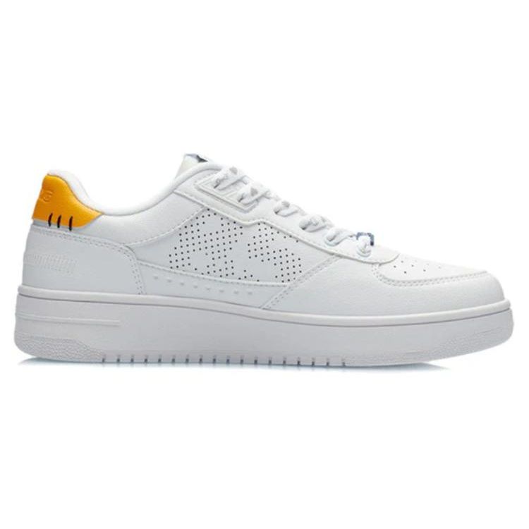 Disney X Li Ning Comfortable Versatile Non-Slip Wear-Resistant Low-Top Skate Shoes Men Sneakers Standard-White AGCS145-4