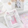 Sweet Furry Kpop Photocard Holder for Student Plush Cartoon Puppy Cat Photo Card Organizer Cute Card Display Binder Collection