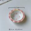 INS Style Korean Style Girl Heart Pink Ceramic Tableware Set Polka Dot Bow Cute Small Bowl Rice Bowl Deep Plates Cute Plates
