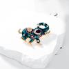 Ethnic Style Cute Rhinestones Shape Inlaid Brooch Shining Elephant Pin Suit Lapel Badge Dress Coat