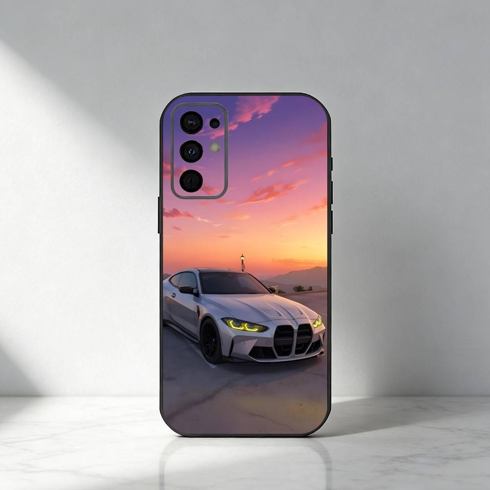 Чехол для телефона M4 Classic Sport Cars для Samsung S25, S24, S21, S22, S23, S20, Ultra, S26, Plus, Fe, Note, 5G Черный