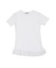 WHEN YOU MOVE Asymmetrical Shirred Frill Lace T-Shirt (3 Colors)