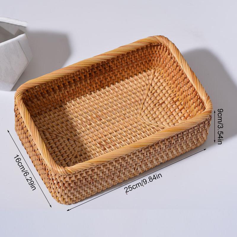 Плетеная из ротанга многоцелевая корзина для хранения, реквизит для фотосъемки, органайзер, аксессуары для разных мелочей своими руками