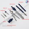 Professional Geometry Set Metal Compass, 8PCS, Geometry Precision Tool Set with Shattered Storage Box, Drawing Tools and Drawing