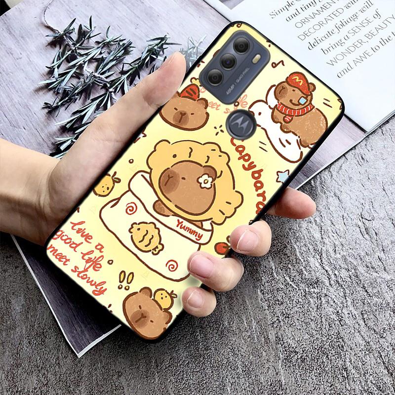 Cute Capybara Phone Case For Motorola Moto G85 G55 G05 G14 G75 G31 G50 G10 G20 G30 G60 G13 G32 G84 G54 G53 G72 G24 Power